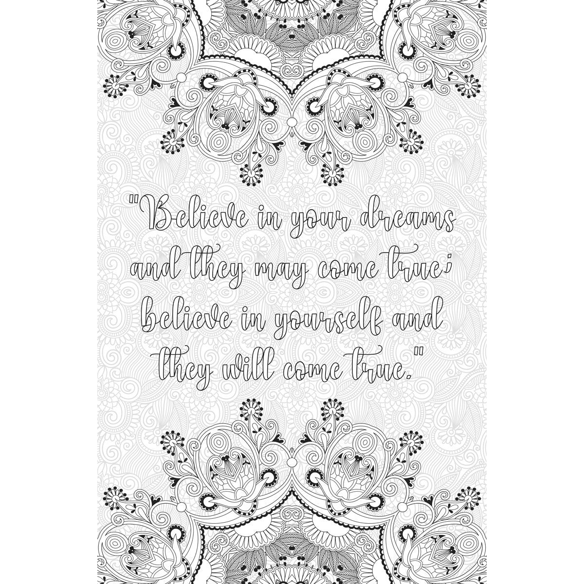 Great2bColorful - "Dream It" Inspirational Coloring Poster