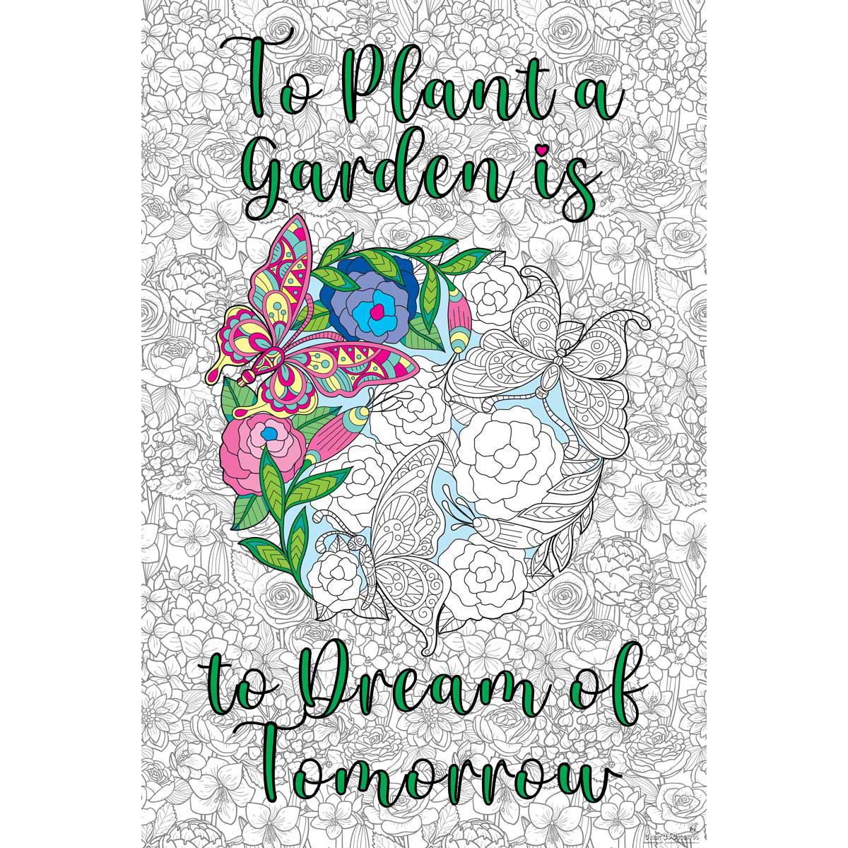 Great2bColorful - "Garden Of Dreams" Coloring Poster