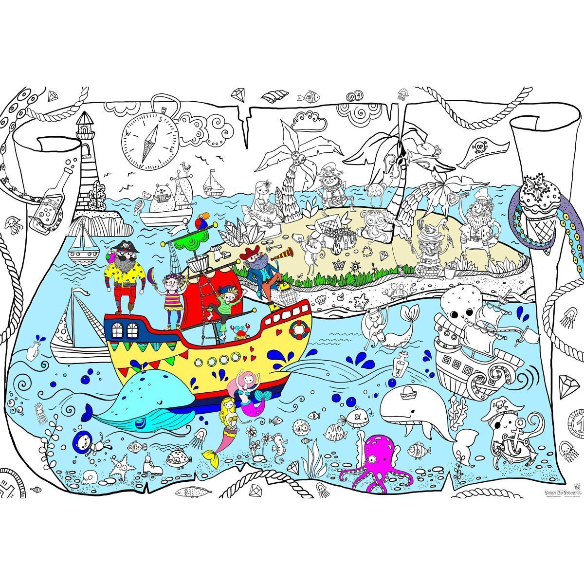 Great2bColorful Coloring Posters - Ahoy Mateys