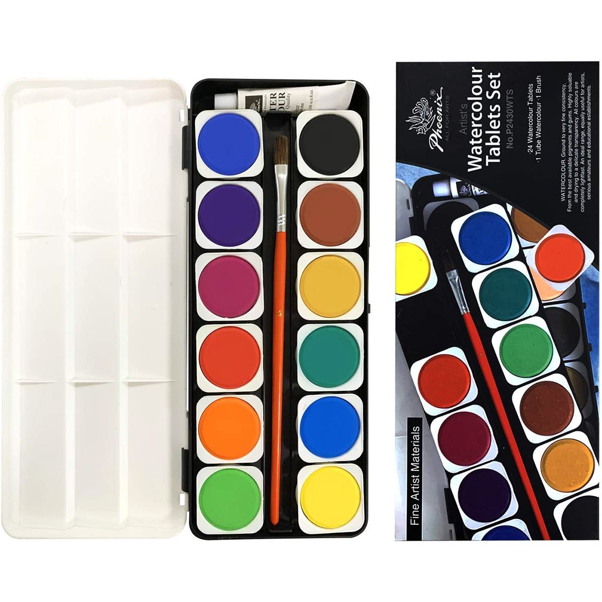Great2bcColorful Watercolor Tablets Set - 25 Colors