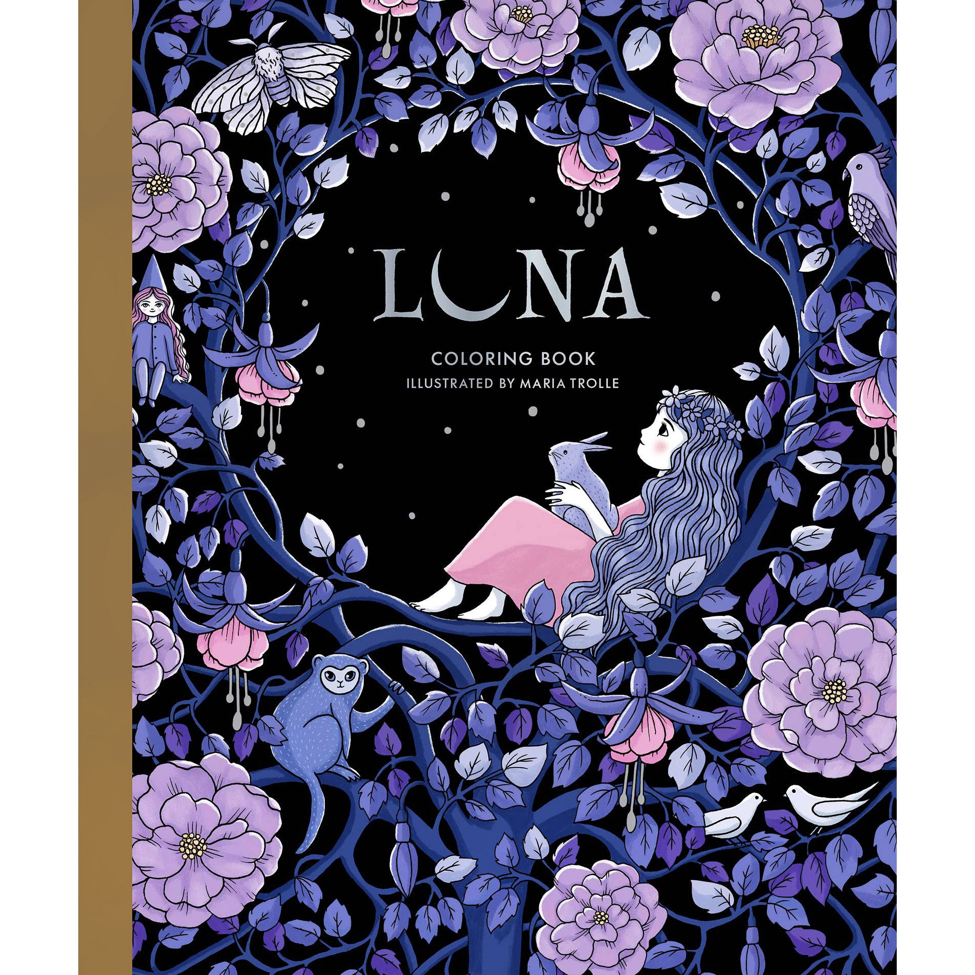 Maria Trolle 83 Page Hardcover Coloring Book - Luna