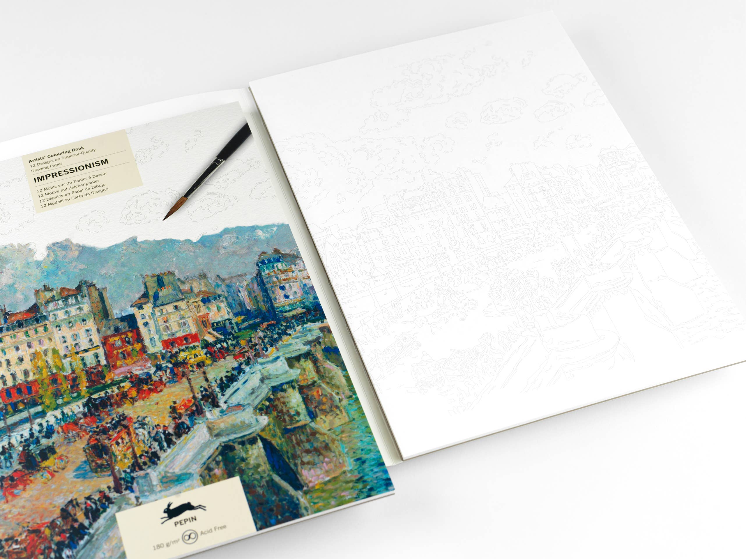 Brushstrokes of Light: An Impressionism Artists' 16 Page Colouring Book