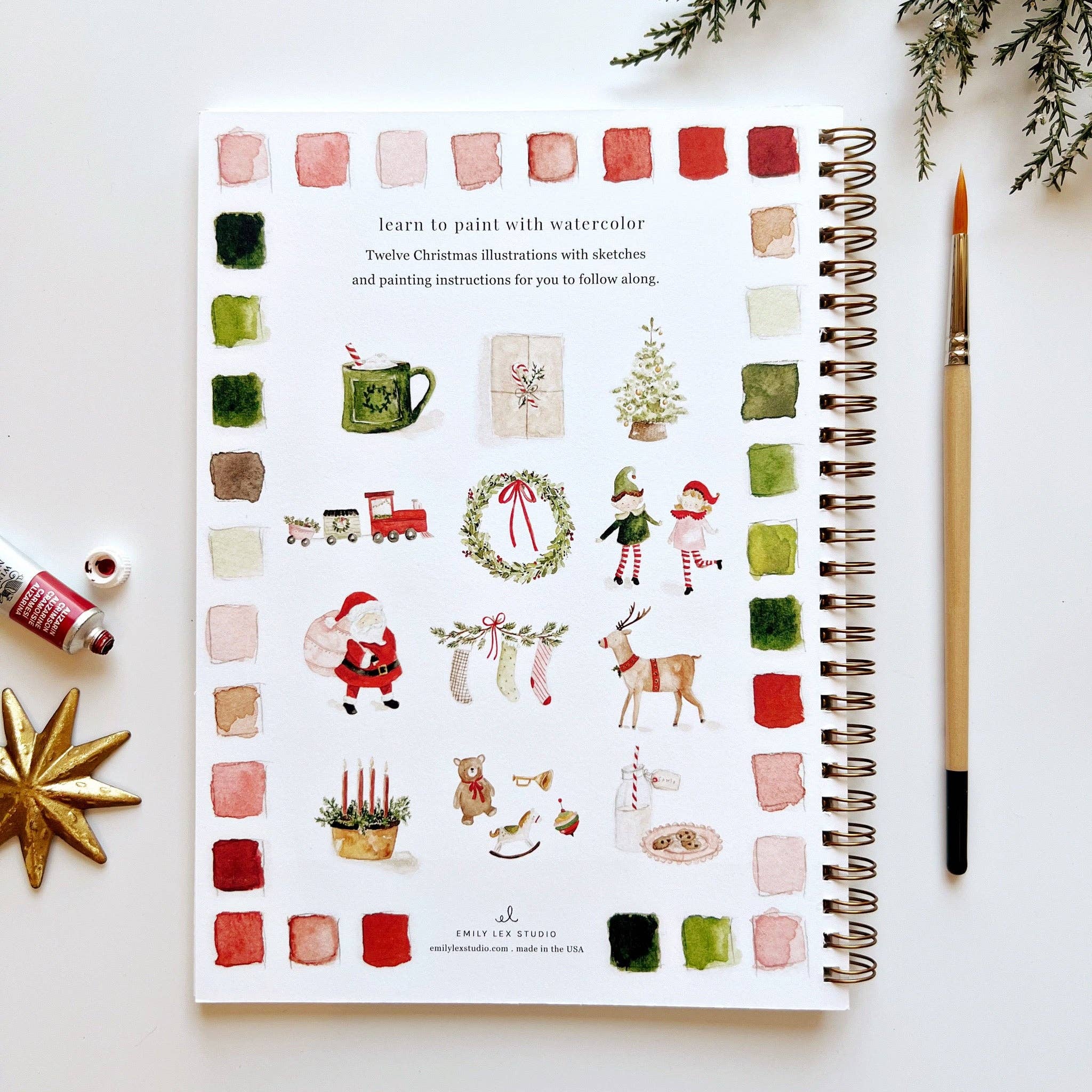 NEW 2024 Christmas Watercolor Workbook