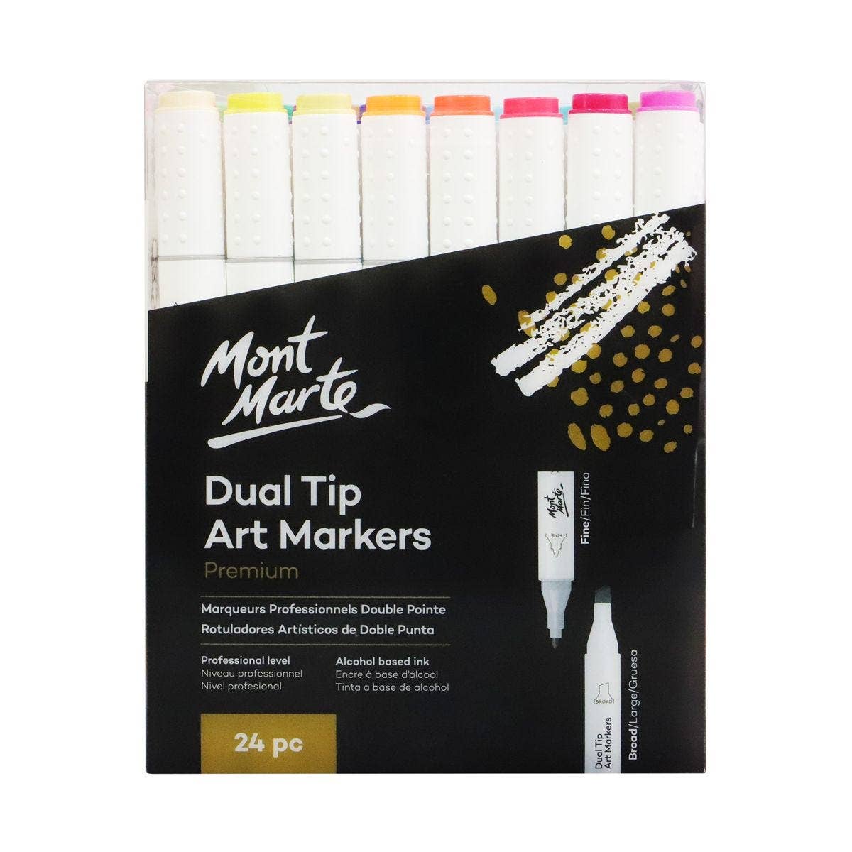 Premium Dual Tip Art Alcohol Markers - 24 pc Set