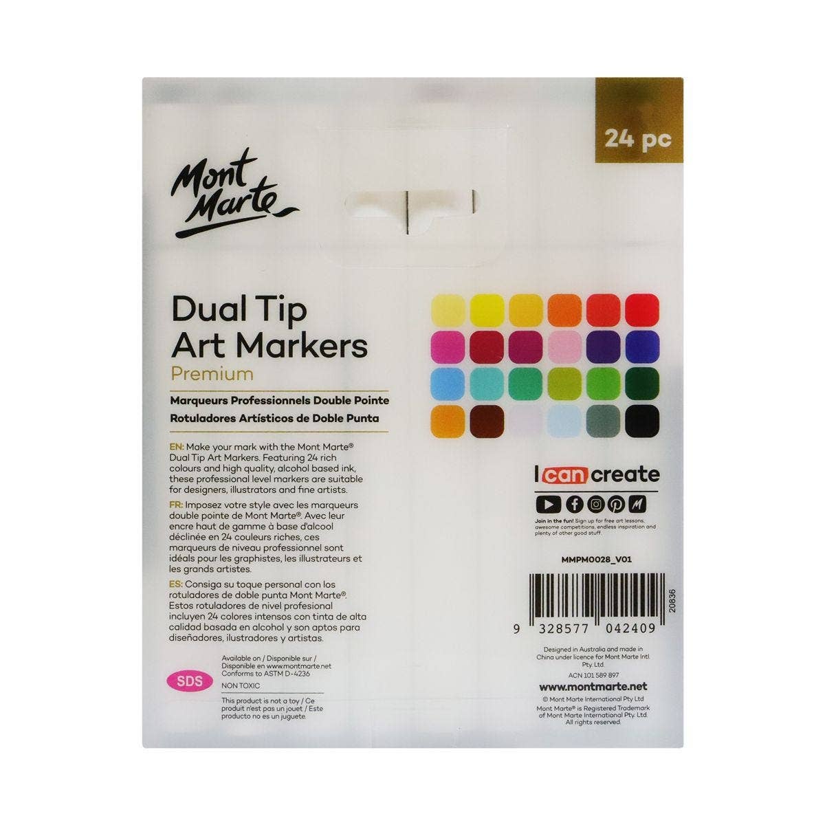 Premium Dual Tip Art Alcohol Markers - 24 pc Set