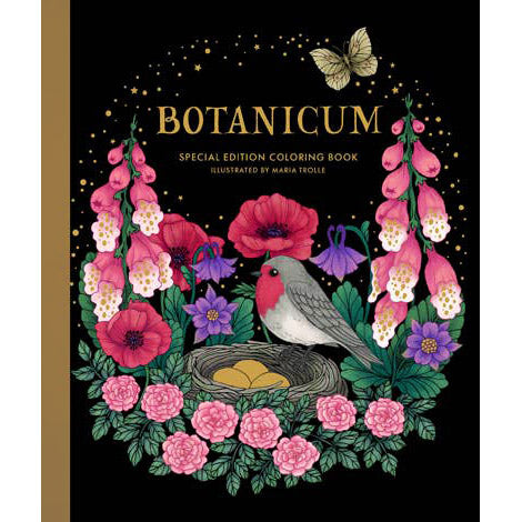 Maria Trolle Limited Edition 104 Page Hardcover Coloring Book - Botanicum