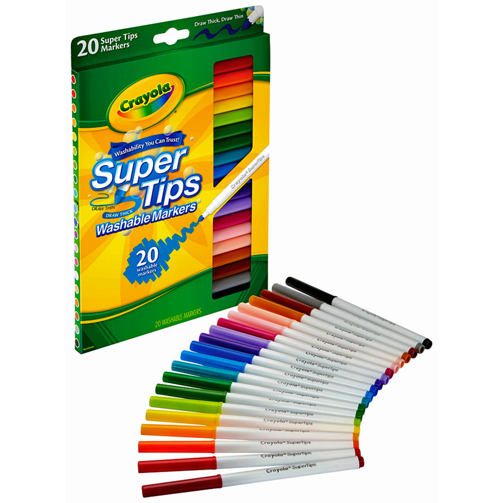 Crayola Super Tips Washable Markers - Box of 20