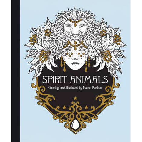 Hanna Karlzon 96 Page Hardcover Coloring Book - Spirit Animals