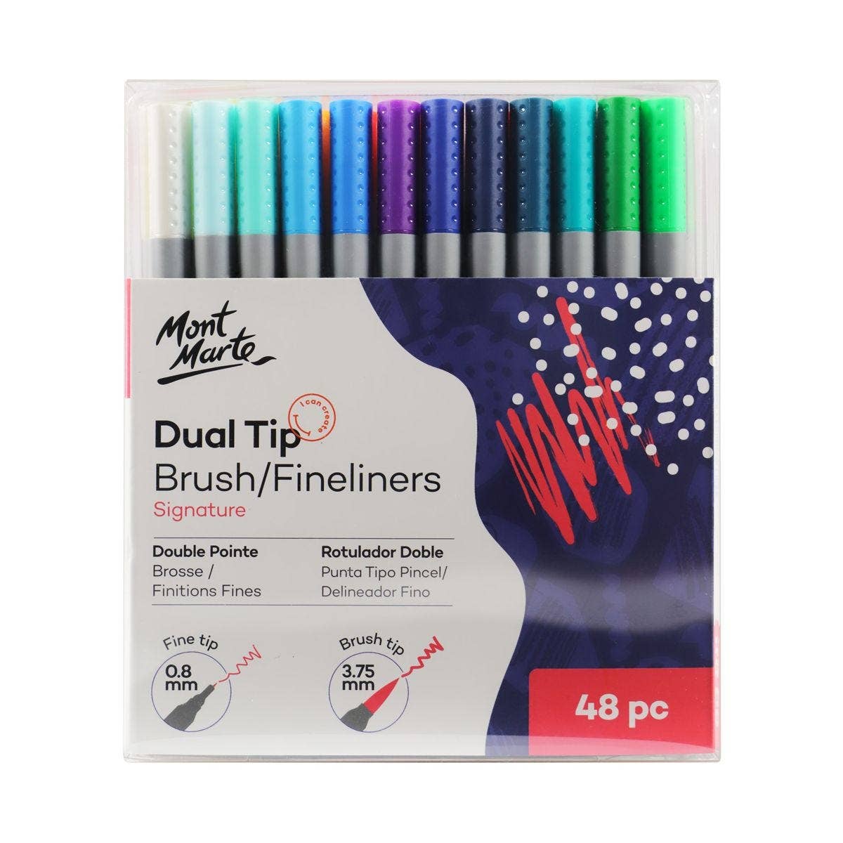 Signature Dual Tip Brush/Fine Liners - 48pc Set