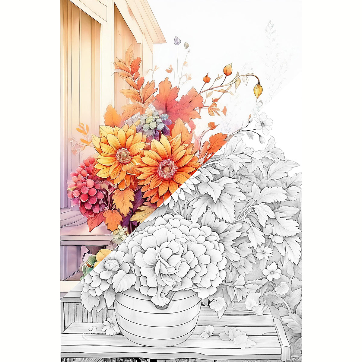 Great2bColorful Coloring Poster - Autumn Welcome