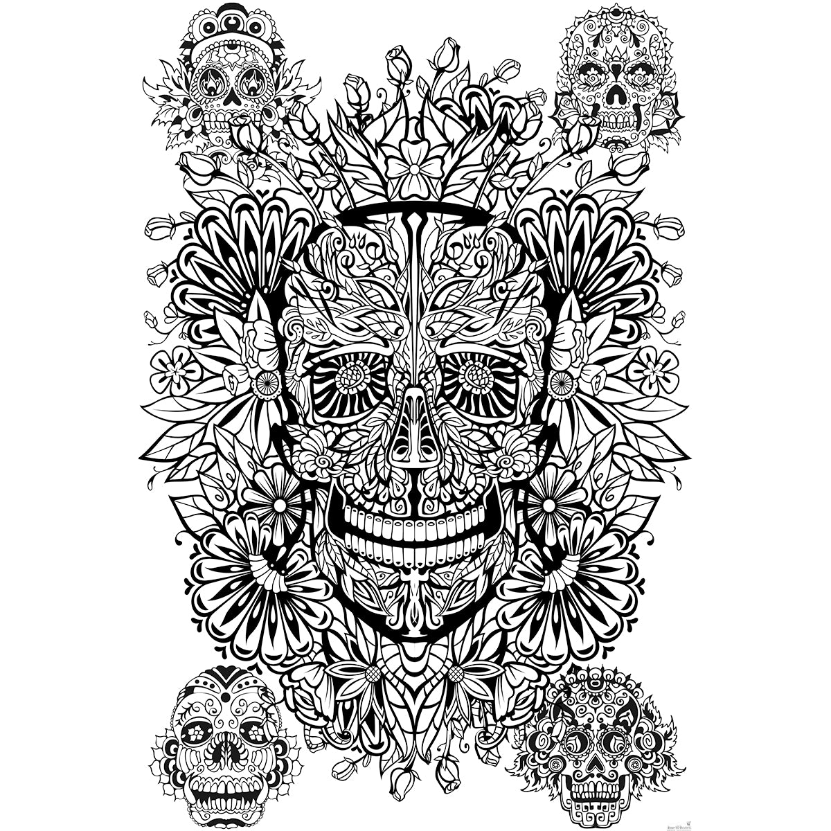 Great2bColorful Coloring Poster - Day Of The Dead