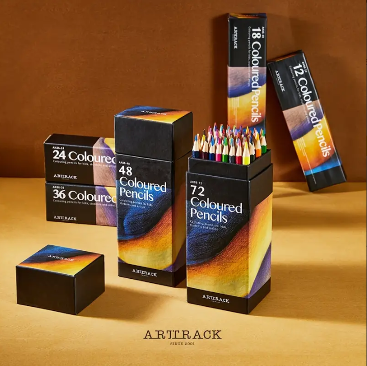 Artrack Acid-Free Coloured Pencils - 72 Pack