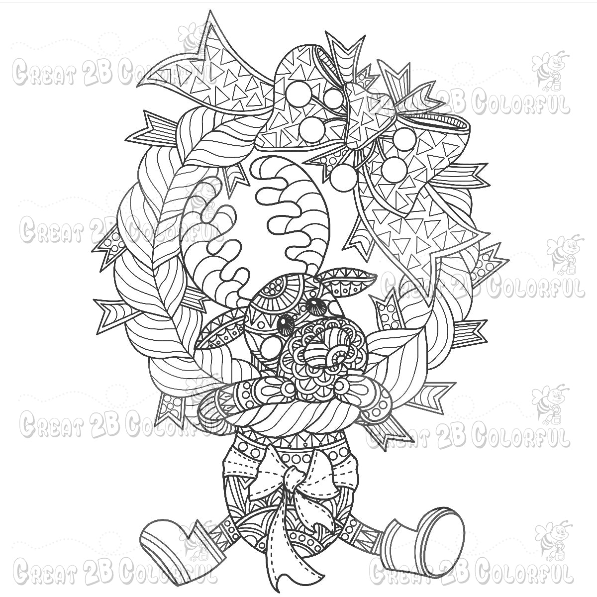 Great2bColorful Instant Downloads - 6 Holiday Coloring Pages - Series 1