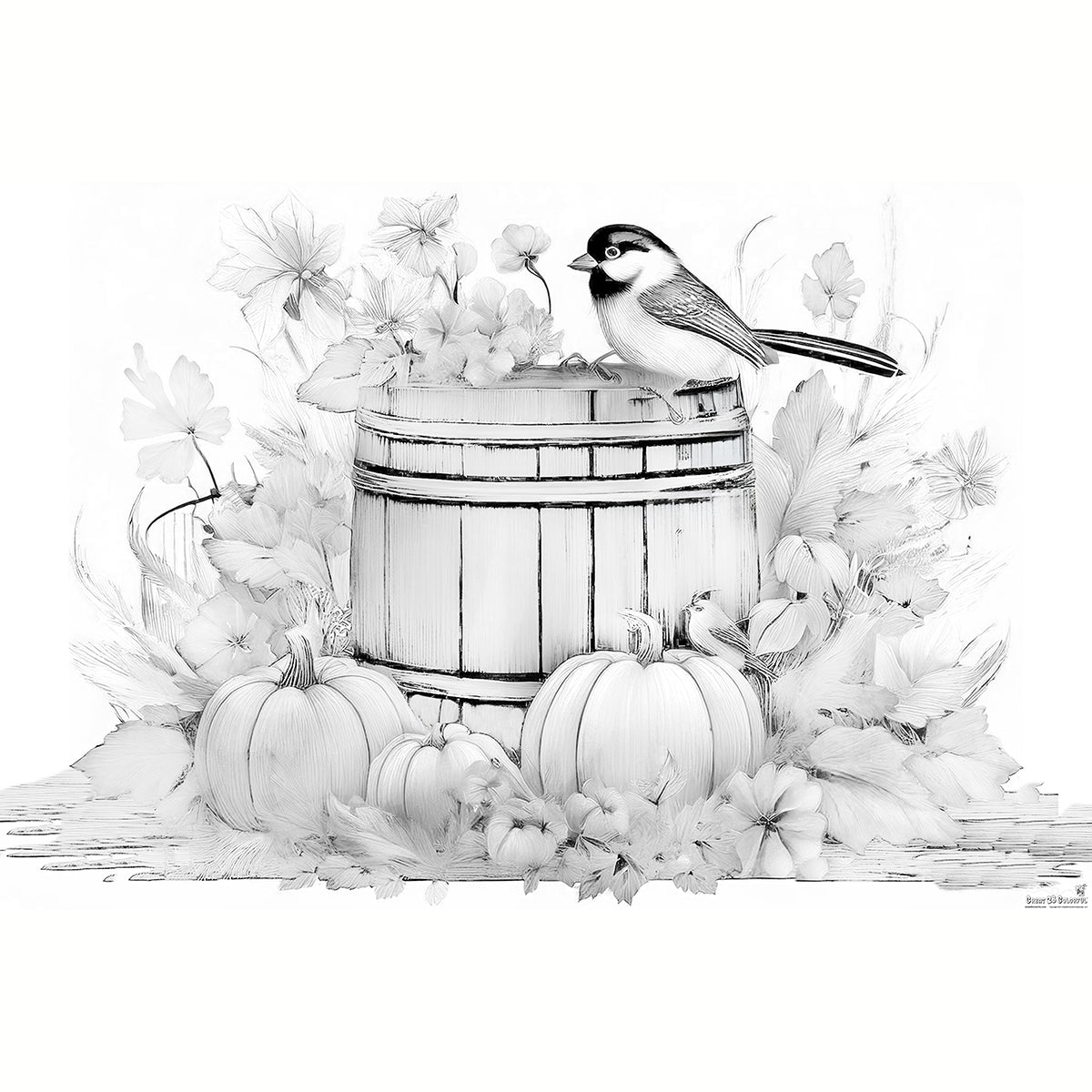 Great2bColorful Coloring Poster - Chickadee Welcome