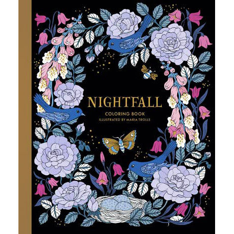 Maria Trolle 96 Page Hardcover Coloring Book - Nightfall