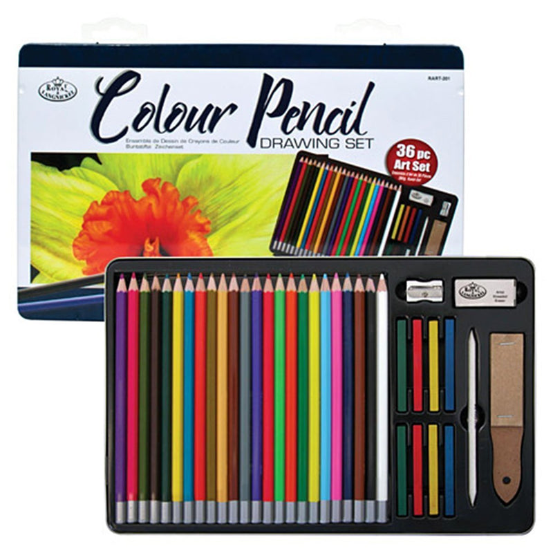 Royal & Langnickel Colour Pencil Drawing Set - 36 Pieces