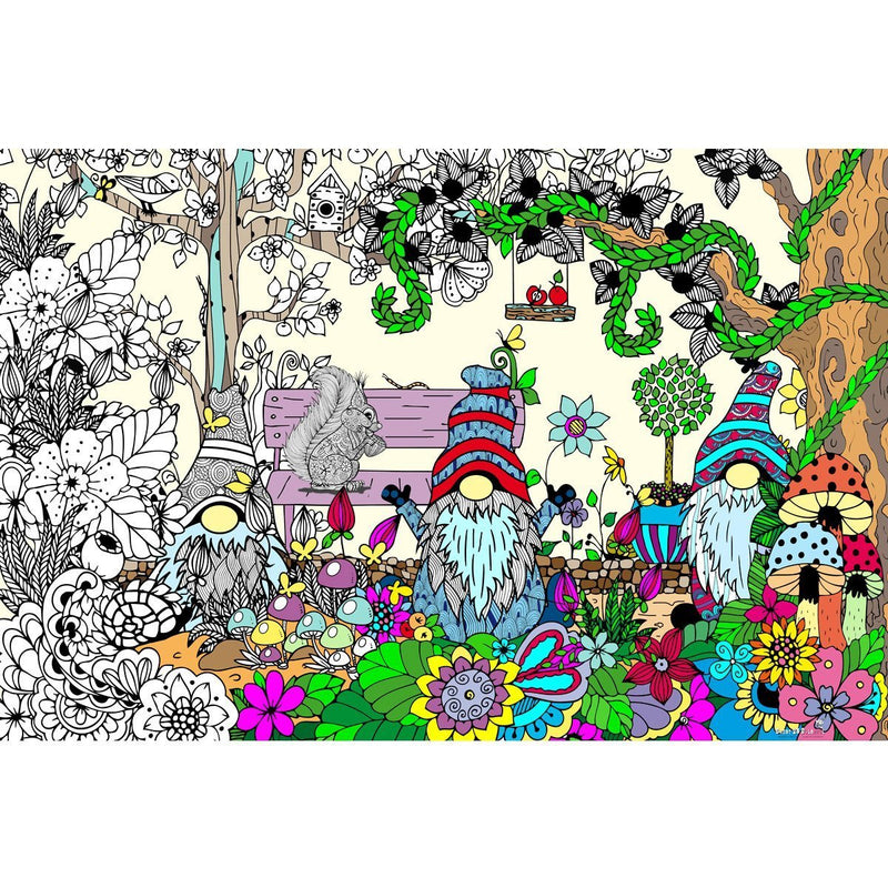 Great2bColorful - Doodling Gnomes Coloring Poster