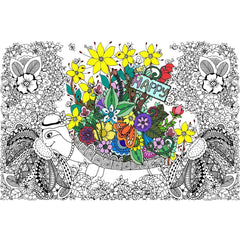 Great2bColorful - Doodle Art Turtle Coloring Poster
