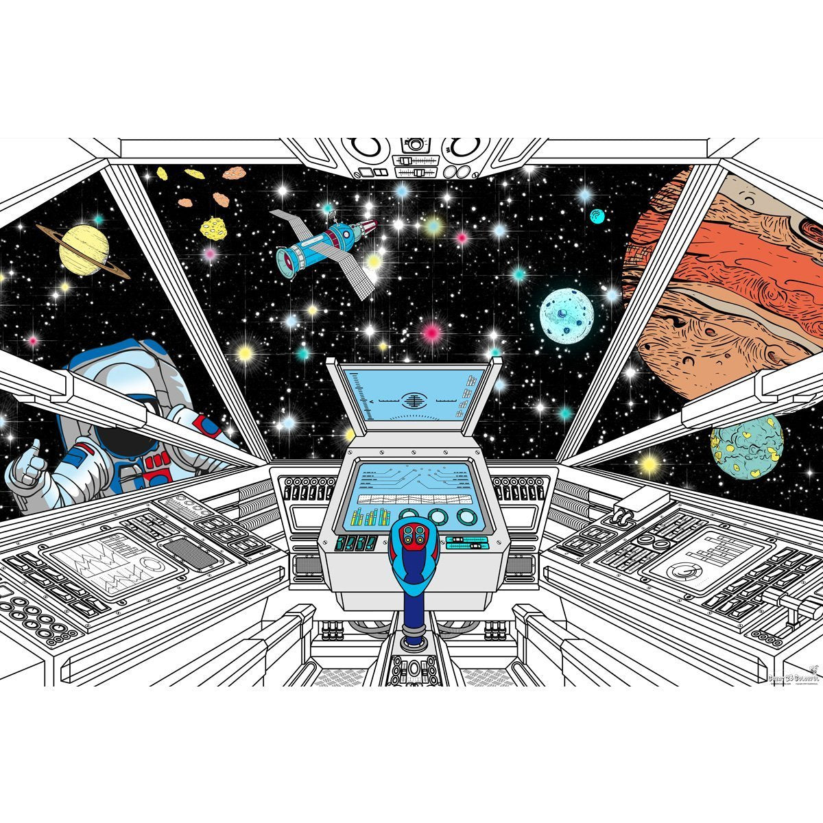 Great2bColorful Coloring Poster - Space Explorer