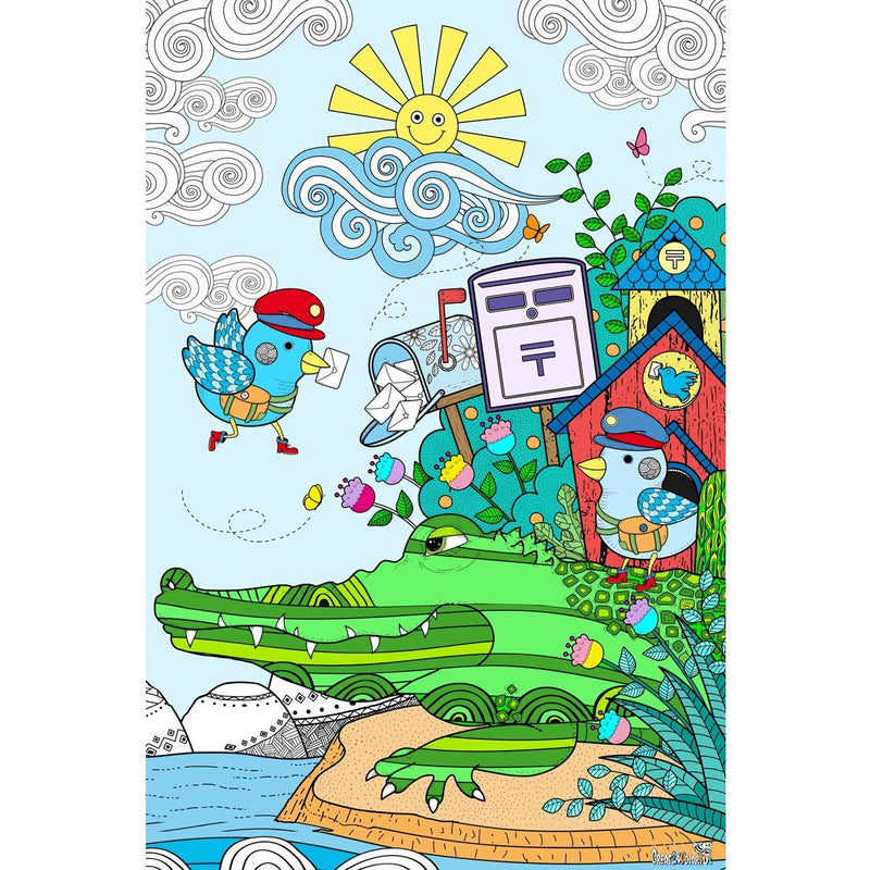 Great2bColorful Coloring Poster - Mail Delivery