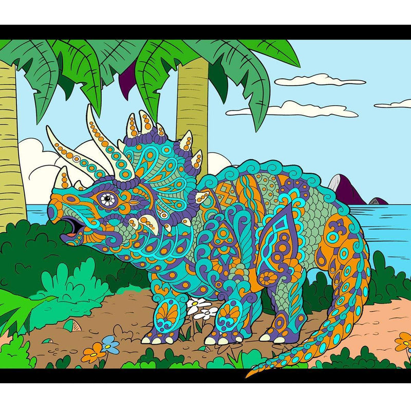 Great2bColorful 12" Coloring Poster (15 Feet) - Dinosaurs Wall Border