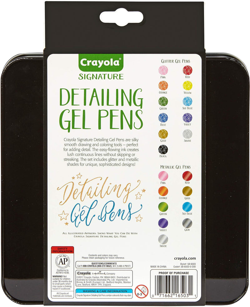 Crayola Signature Detailing Gel Pens - 20 Pens