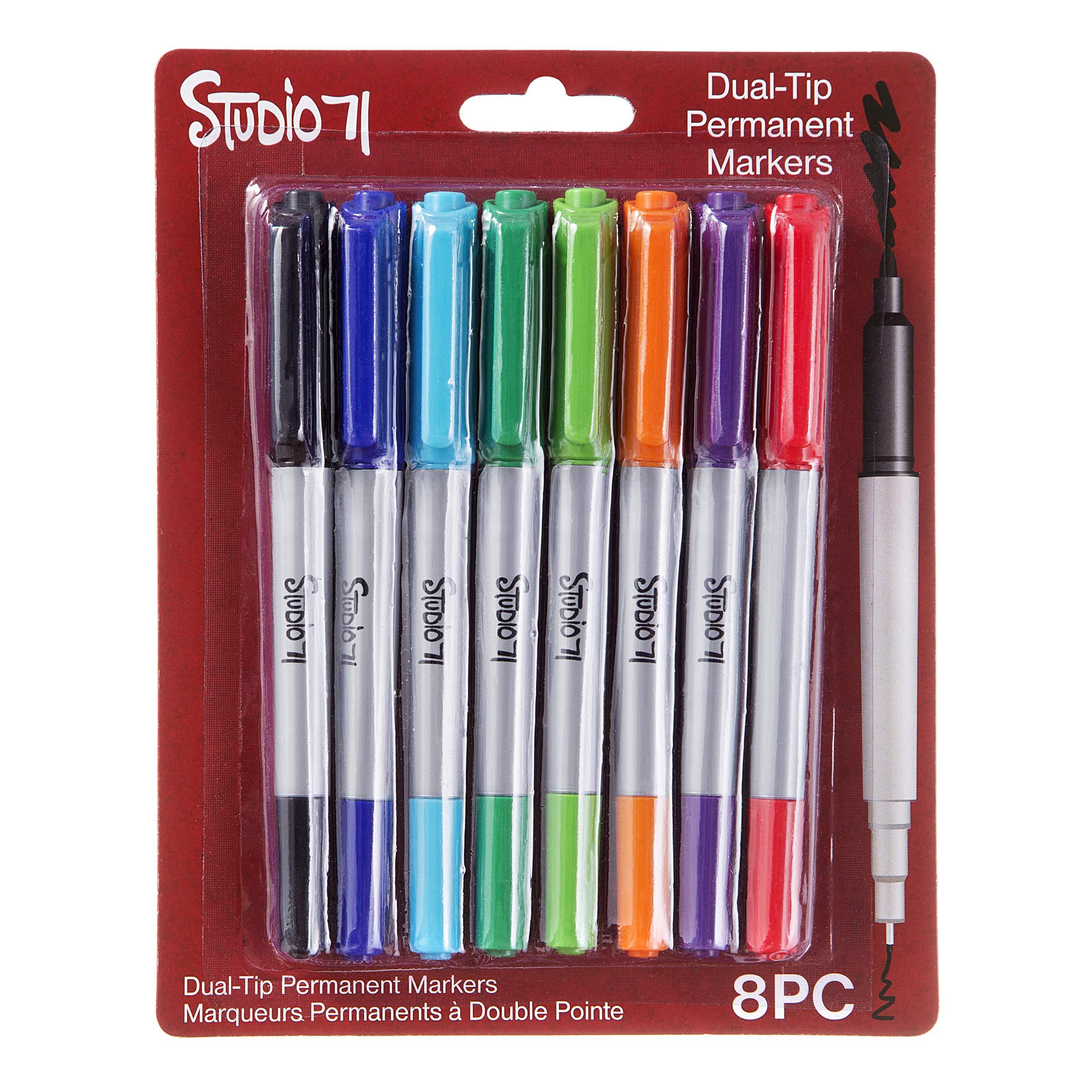 Great2bColorful Dual-Tip Permanent - 8 Assorted Colors