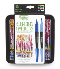 Crayola Signature Blending Markers Set - 14 Colors & 2 Colorless Blending Markers