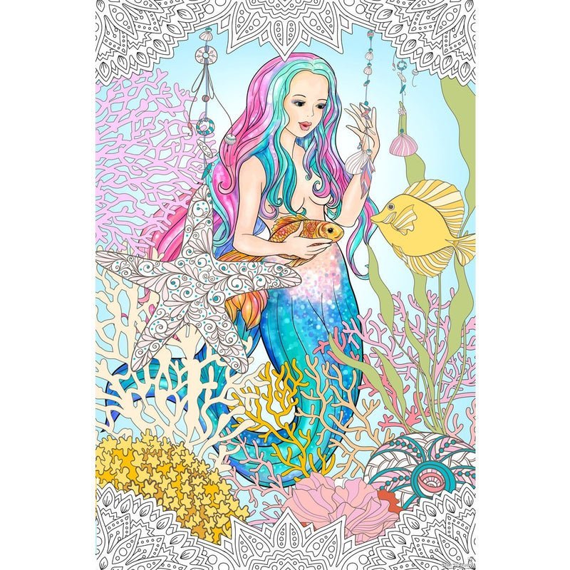 Great2bColorful - 24" x 16" Enchanted, 4-Pack Coloring Posters