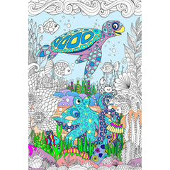 Great2bColorful Coloring Posters - Underwater Friends