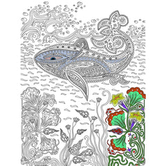 Great2bColorful - Whale of a Good Time Coloring Poster