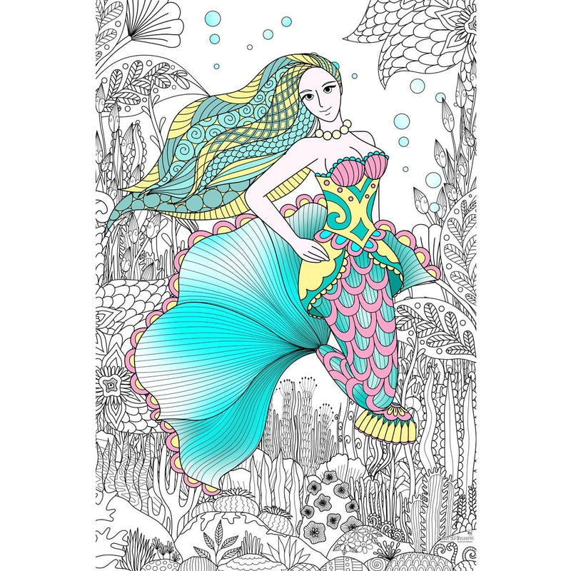 Great2bColorful - Lady Of The Sea Coloring Poster