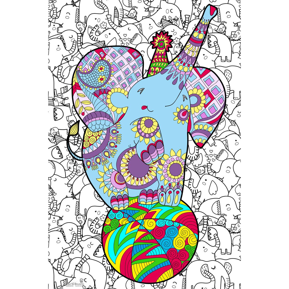 Great2bColorful Coloring Posters - Ellie Elephant