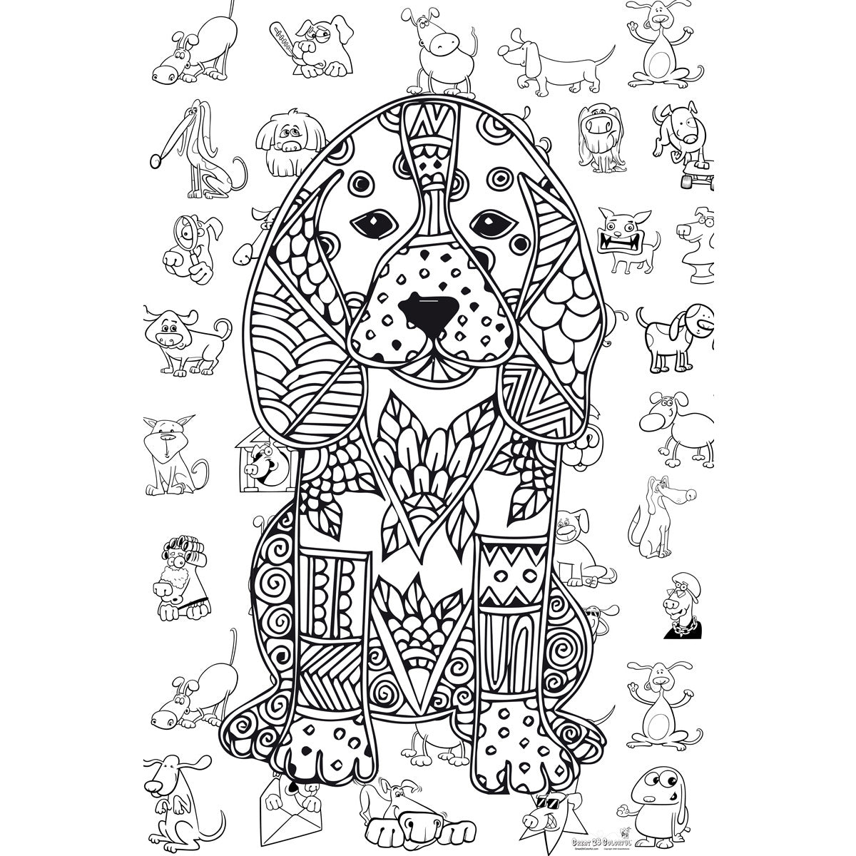 Great2bColorful Coloring Posters - Dudley Dog