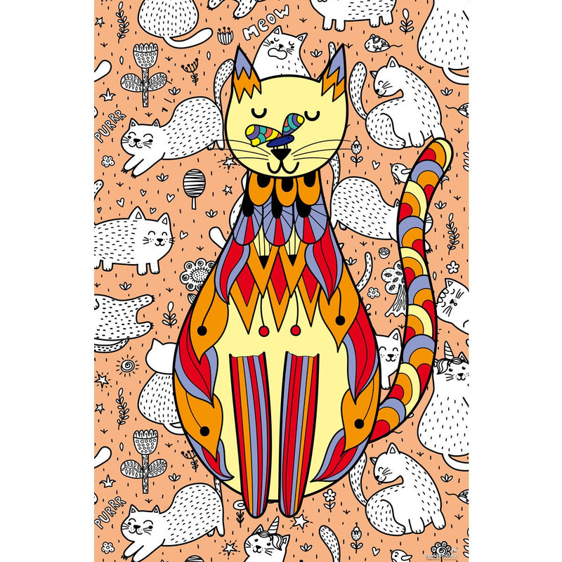 Great2bColorful Coloring Posters - Kitty Cat