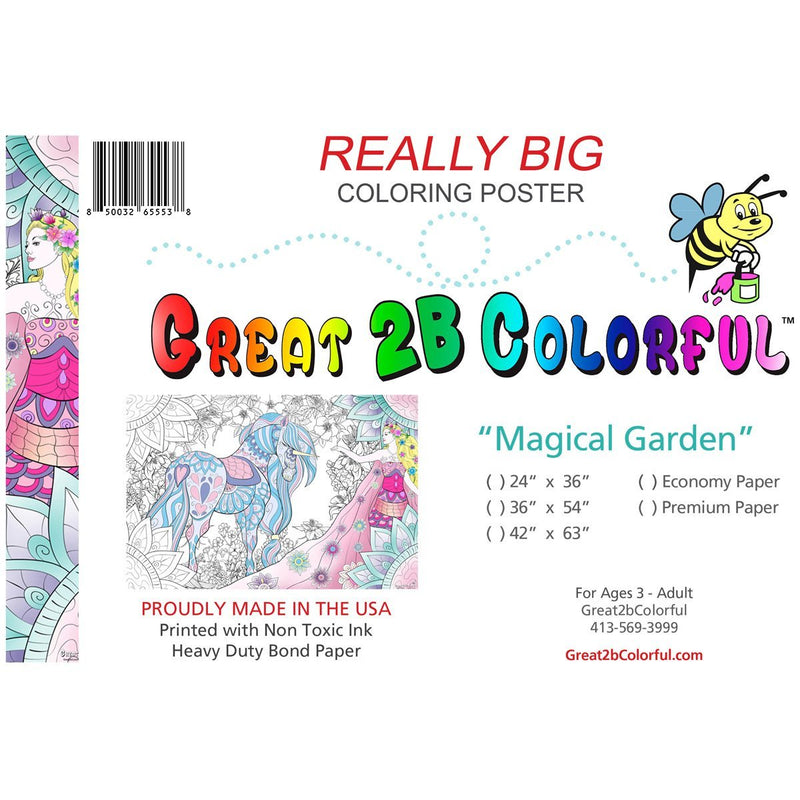 Great2bColorful Coloring Posters - Magical Garden
