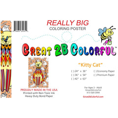 Great2bColorful Coloring Posters - Kitty Cat