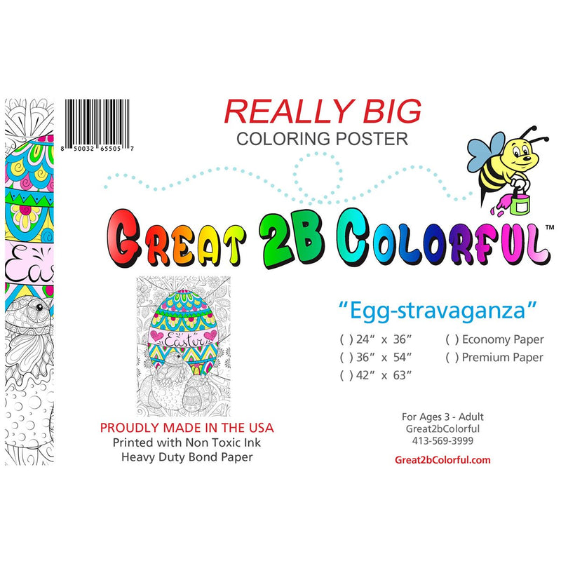 Great2bColorful Coloring Poster - Egg-Stravaganza