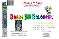 Great2bColorful - Flower Mandala Coloring Poster
