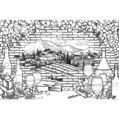 Great2bColorful - Wine Country Coloring Poster