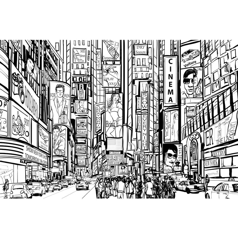 Great2bColorful -Times Square Coloring Poster