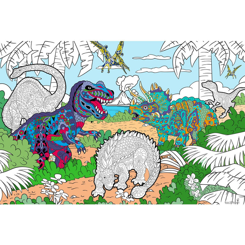 Great2bColorful - Dinosaurs Coloring Poster