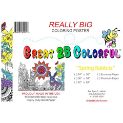Great2bColorful Coloring Posters - Spring Rabbits