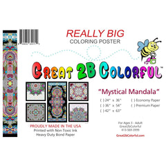 Great2bColorful - Mystical Mandalas Coloring Poster