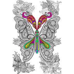 Great2bColorful - Beautiful Butterfly Coloring Poster