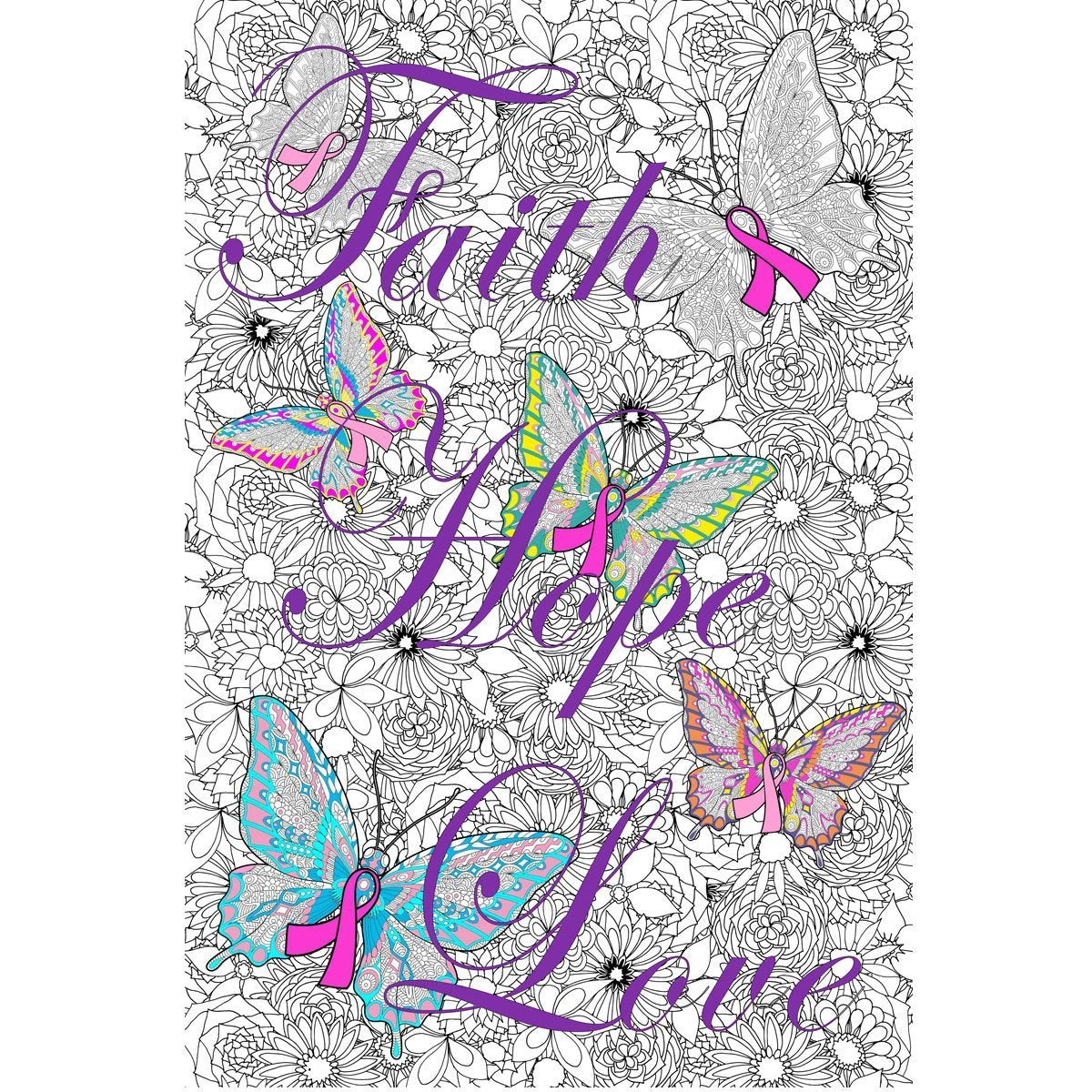 Great2bColorful  - Ribbons of Hope Coloring Poster