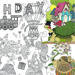 Great2bColorful Coloring Posters - Happy Birthday