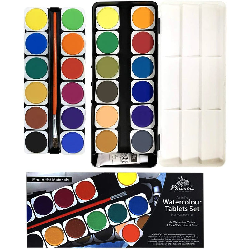 Phoenix Watercolour Tablets Set - 25 Colors
