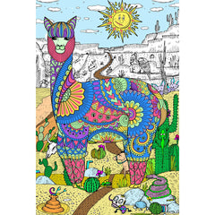 Great2bColorful - Louie Llama Coloring Poster