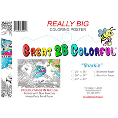 Great2bColorful - Sharkie Coloring Poster